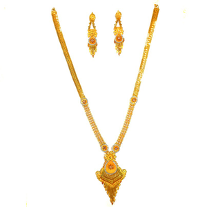 1 gram gold forming necklace set mga - gfn001