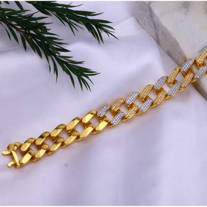 22k 916 yellow gold daily wear gents bracelet