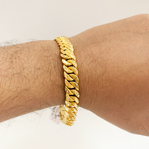 men's link bracelet yellow 22kt gold 14 grams