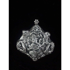 Silver Designer Ganesha Pendant