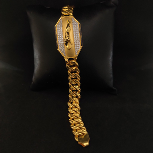 Men's 22k jaguar designer gold bracelet-11902