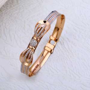 750 Rose Gold Ladies Gorgeous  Kada Bracelet 