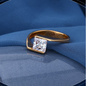 22k gold dazzling cz ring for mens r18-1147