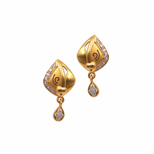 Fancy Daily Wear Earrings 22k Gold