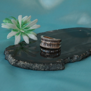 92.5 silver rose polish ring in choki stone