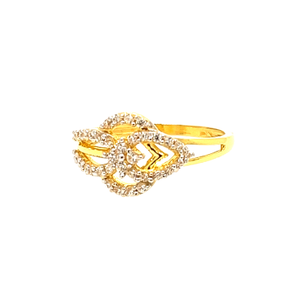 22k Yellow Gold Blossom CZ Ring