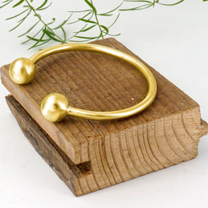 22 Kt Yellow Gold Balls Chunky Open Cuff Men'