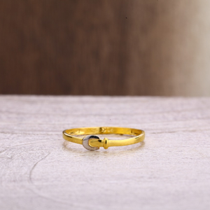 916 Gold Gorgeous Ladies Plain Ring LPR367