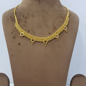 916 Gold Plain Regal Handmade Necklace SJJGN2