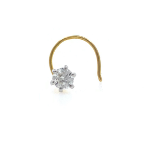 18kt / 750 yellow gold classic single 0.12 ct