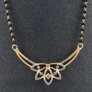 18kt designer diamond fancy mangalsutra