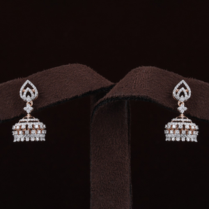 18kt jumka diamond earrings