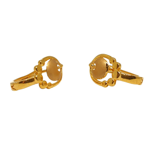 18K Plain Gold Designer Earrings MGA - BLG055