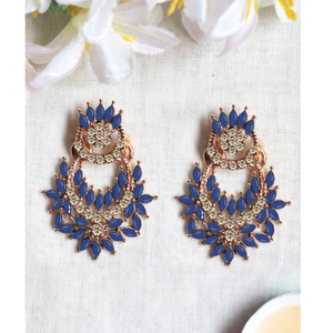 Artificial Blue Stone Earring 