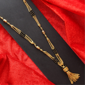 Elegant black beads gold mangalsutra