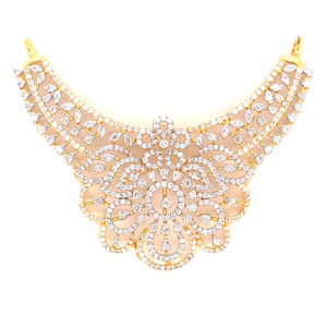 Natural diamond mangalsutra pendant , 14kt go