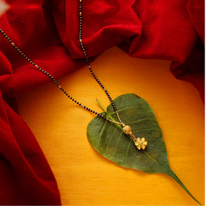 Delicate 22 carat gold short mangalsutra desi