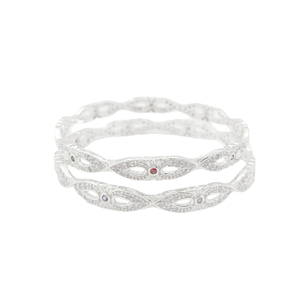 Patches with Stones 925 Silver Bangle