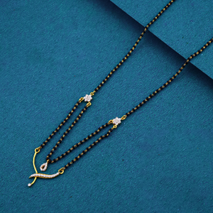 22K 916 DOUBLE PENDANT STYLE SINGAL LINE MANG