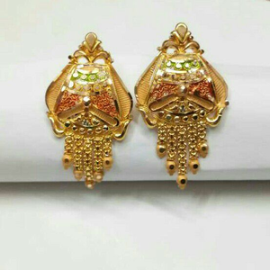 916 Gold Modern Ladies Earrings