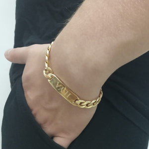 18 Kt Yellow Gold Personalized Handmade Men's