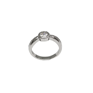 Diamond Beautiful Ring In 925 Sterling Silver