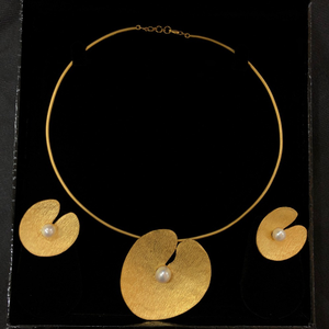 916 gold delicate necklace set