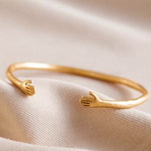 18Kt Yellow Gold Adjustable Hug Hands Women's