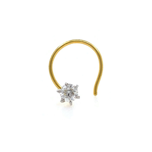 18kt / 750 yellow gold classic single 0.07 ct