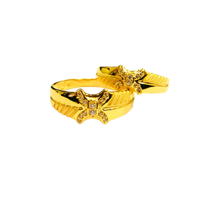 22KT Couple Cz Design Rings