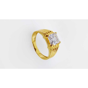 916 Gold Attractive CZ Diamond Ring 