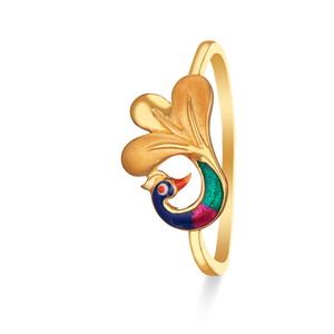 Gold peacock design women rings