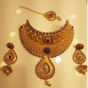 Traditional Indian Design Gold Heavy Necklace