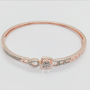 Sterling silver ladies bracelet in rose and w