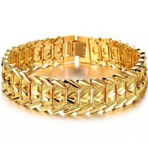 18 kt real solid yellow gold luxury king men'