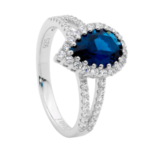 925 Silver Blue stone Ring
