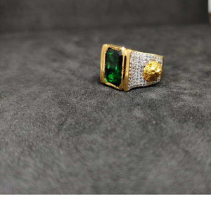 916 Men's colour stone gold ring