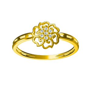 916 Attractive Gold Ladies Diamond Ring