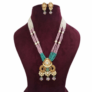 Colourful Pearl Shining Colourful Moti Neckla