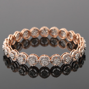 18k gold modern diamond bracelet