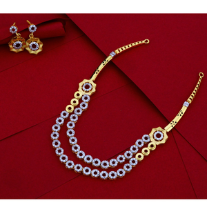 916 CZ Gold  Designer Hallmark Necklace Set L
