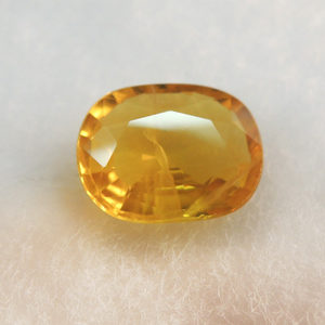 3.39ct oval faceted yellow sapphire