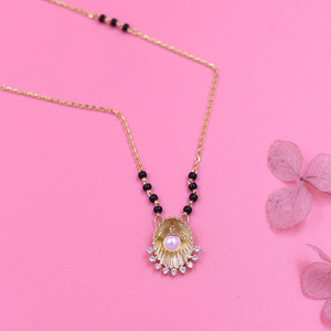 Timeless shell style Diamond Mangalsutra