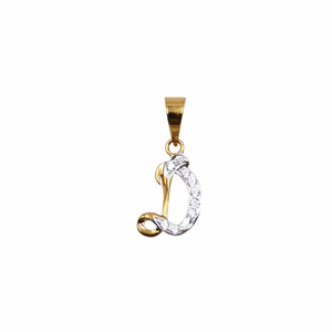 'D' Alphabet 18k Gold Pendant