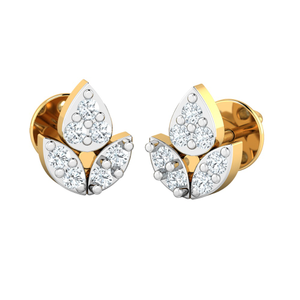 pretty leaf studs