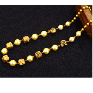 916 Gold Designer Moti Chain  Mala AC147