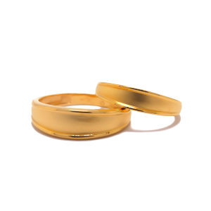 22k  yellow gold plain cutluk rings