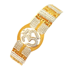 One gram gold forming omkar cz diamond gents 