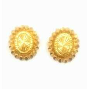 916 Antique Gold Designer Ear Tops