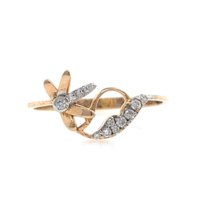 18kt / 750 rose gold Diamond Ring for Ladies 